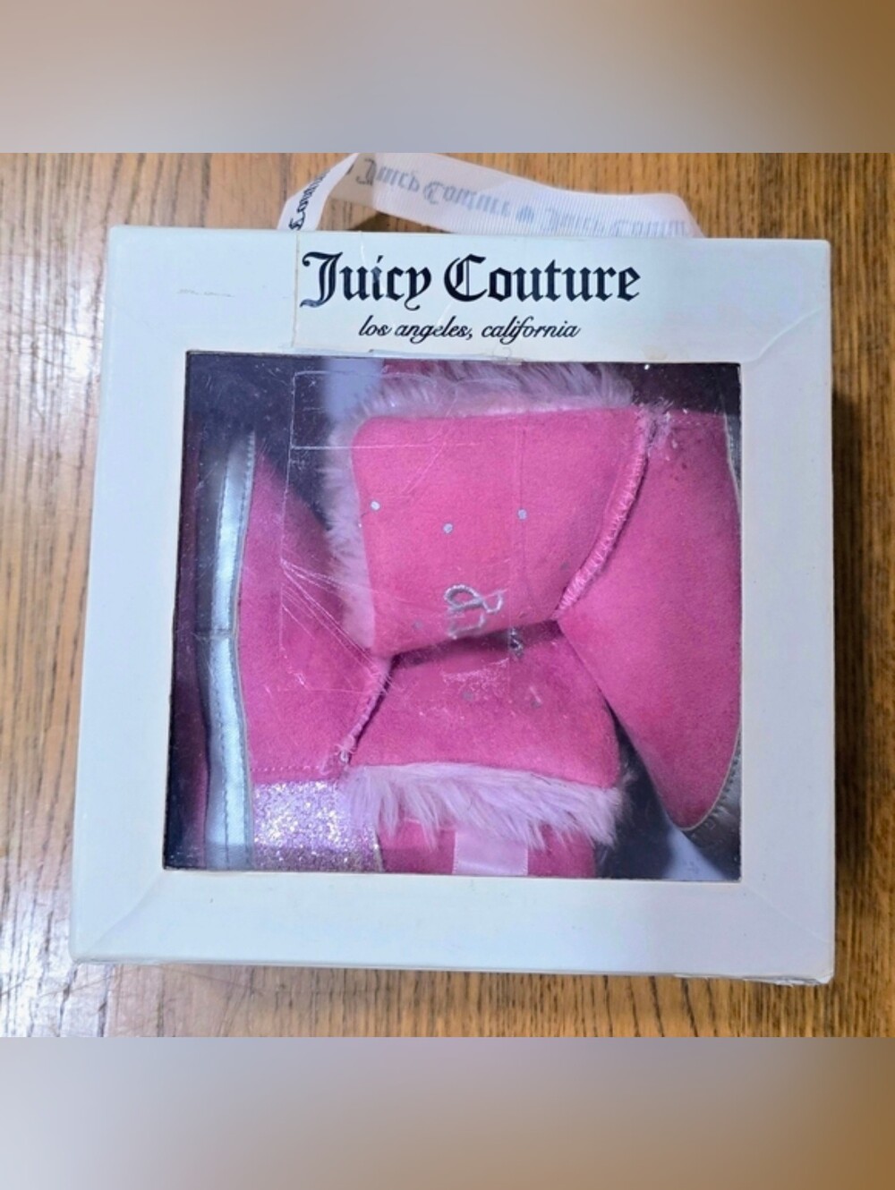 NEW IN BOX! Juicy Couture Pink Fur-Lined Boots - 6 to 9 Month Old